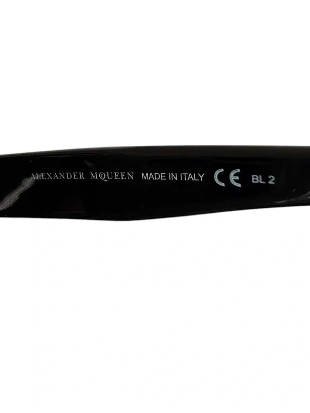 Alexander McQueen AMQ 4193/S Black Croc Textured Sunglasses Italy